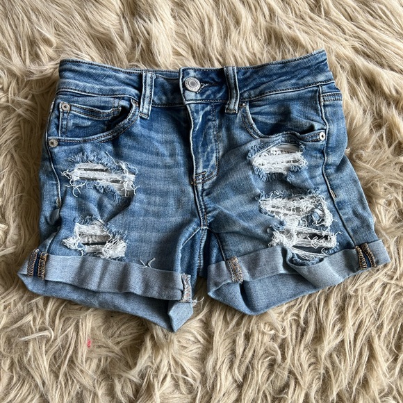 American Eagle Distressed Denim Shorts - Picture 1 of 3